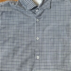 Billy Reid Blue and White Casual Button Down Shirt
